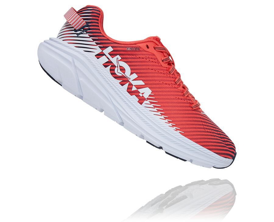 Hoka One One Hardloopschoenen Dames - Rincon 2 - Rood/Wit - YB5324179